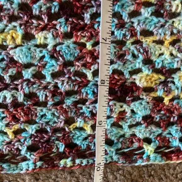 OOAK Crochet Tie Dye Mini Wrap Skirt Coverup Handmade - Picture 11 of 11